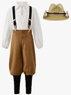 Kids Tom Sawyer- Pioneer Costume Fits 9 -10 Year Olds